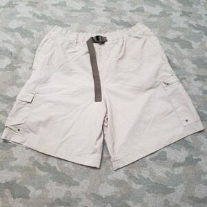 Columbia Shorts Mens Large Beige Cargo Pockets Belted Lined